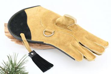 Preview: Falknerhandschuh Arabien Rauhleder 13 Zoll gelb